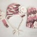Baby legwarmers, hat and flower headband / 3 piece set/ different colors and sizes available
