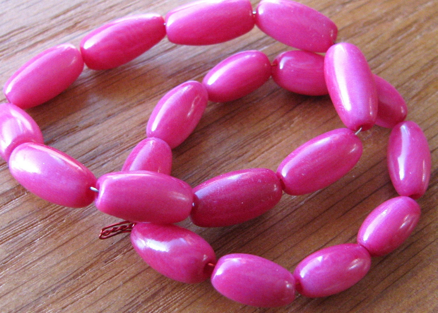 20 Fuchsia Pink Tagua Nut Beads, Olive Beads, 8mm Beads, EcoBeads, Natural Beads, Organic Beads, Vegetable Ivory Beads