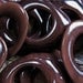 2 Chocolate Brown Tagua Nut Beads, Rounded Donut beads, EcoBeads, Natural Beads, Organic Beads, Vegetable Ivory Beads