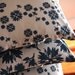 Hand Screen Printed Fabric - Floral Seeds (Sml) in Indigo on Hessian
