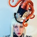 Octopus Tentacle Hat - Steampunk Victorian Masquerade Top Hat - Orange x Gold x Black - 3 to 4 Week Turnaround