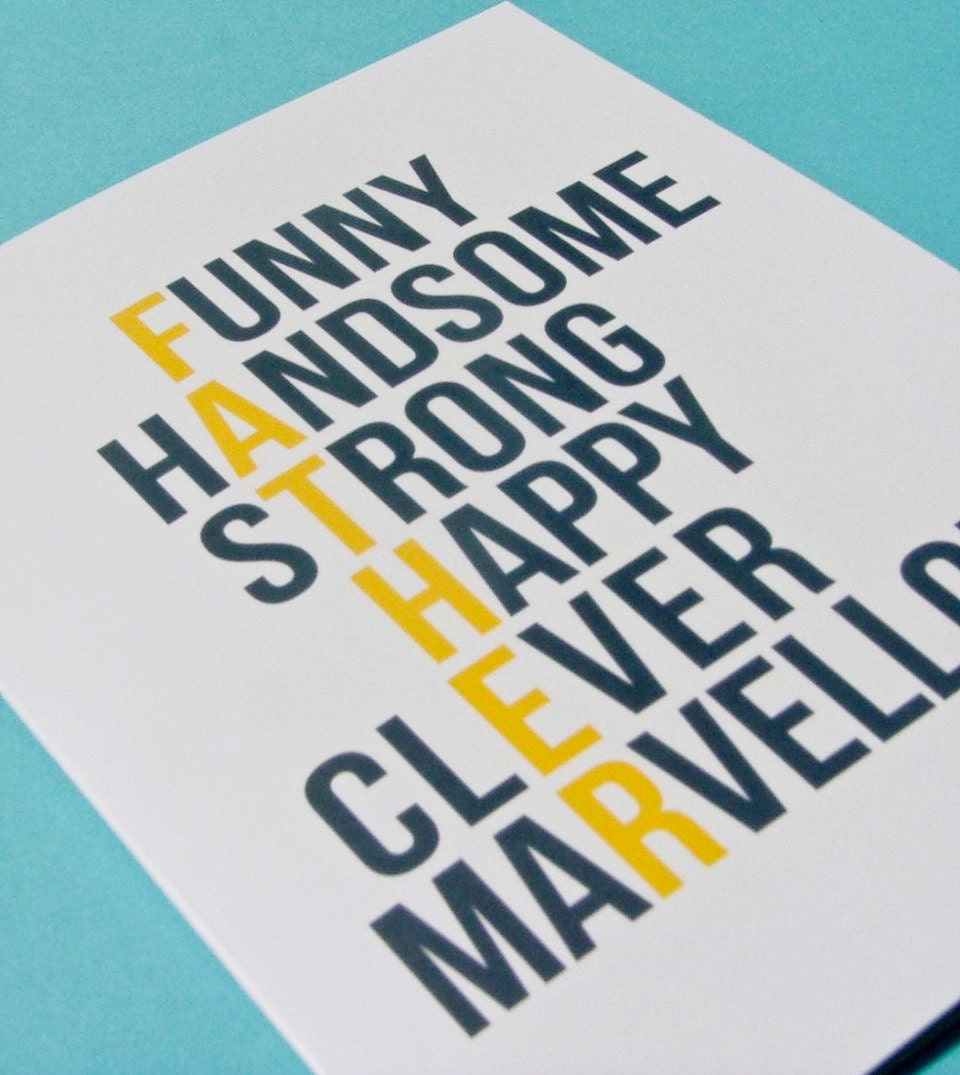 Marvellous Dad - Birthday / Fathers Day Card
