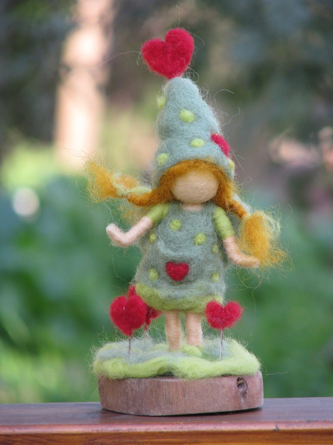 The garderner of love, Happy Valentine's Day, needle felted way to say: "I love you", Waldorf inspired