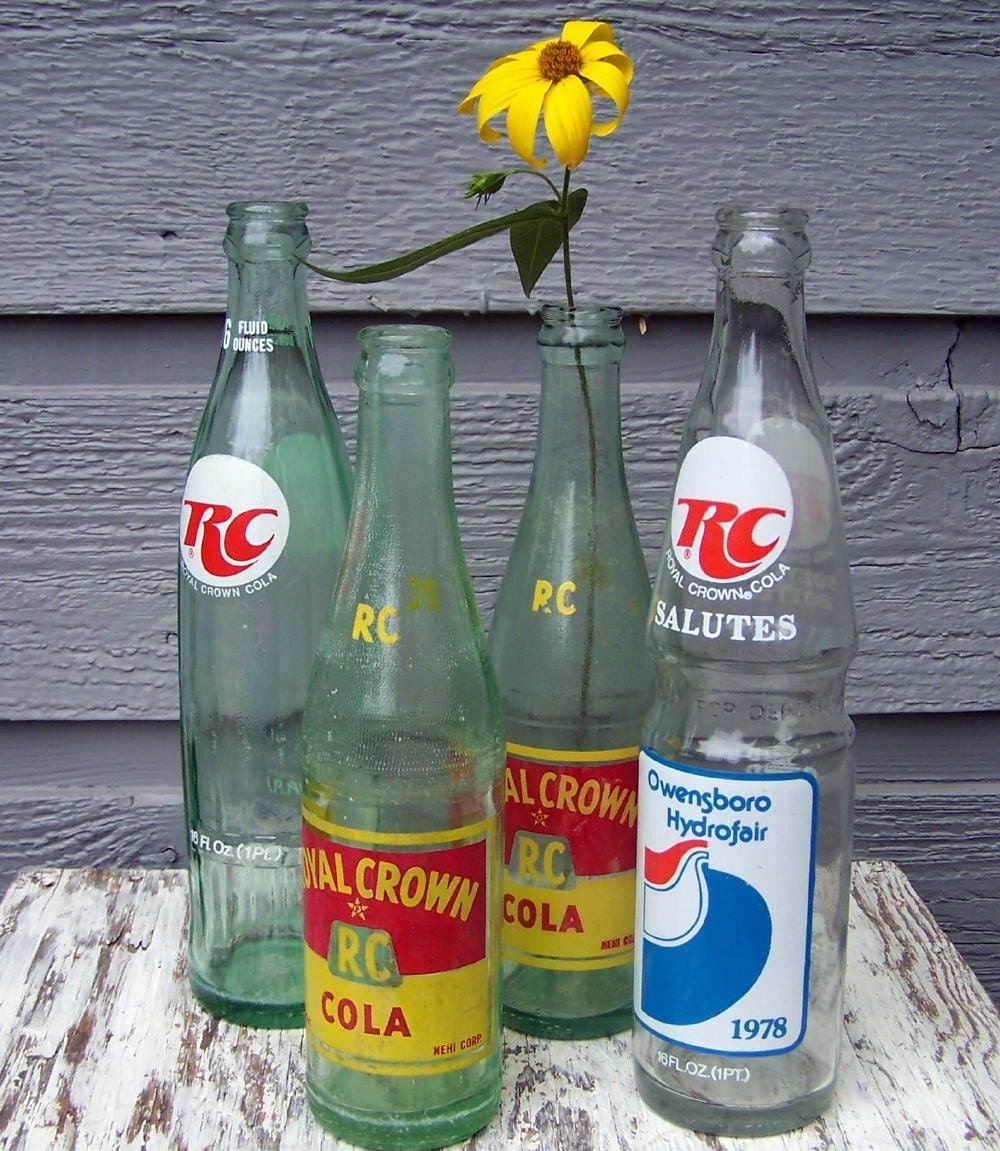 Vintage Royal Crown Soda Pop Bottle Collection by OldTimePickers