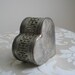 Vintage Heart Box, Silver Metal Brass Tarnished Patina, Trinket Box, Romantic, Gothic