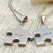 Hand Stamped Puzzle Piece Necklaces - BFF, Best Friend, Stainless Steel By Inspired Jewelry Designs