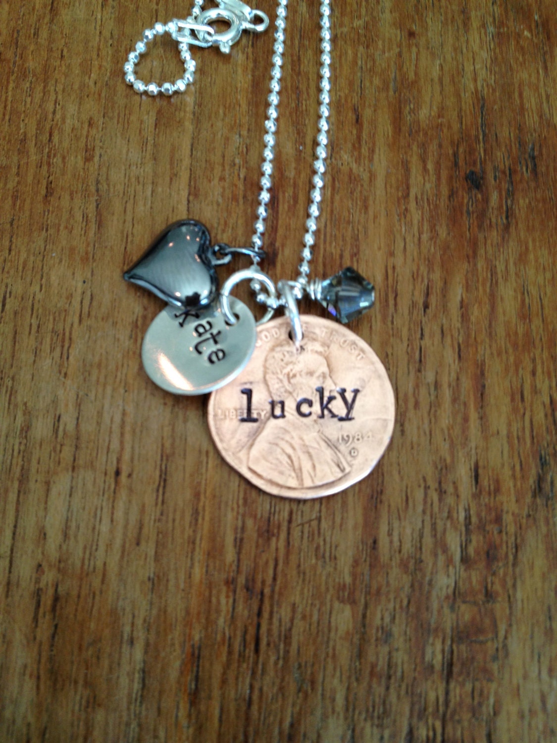 Personalized penny necklace