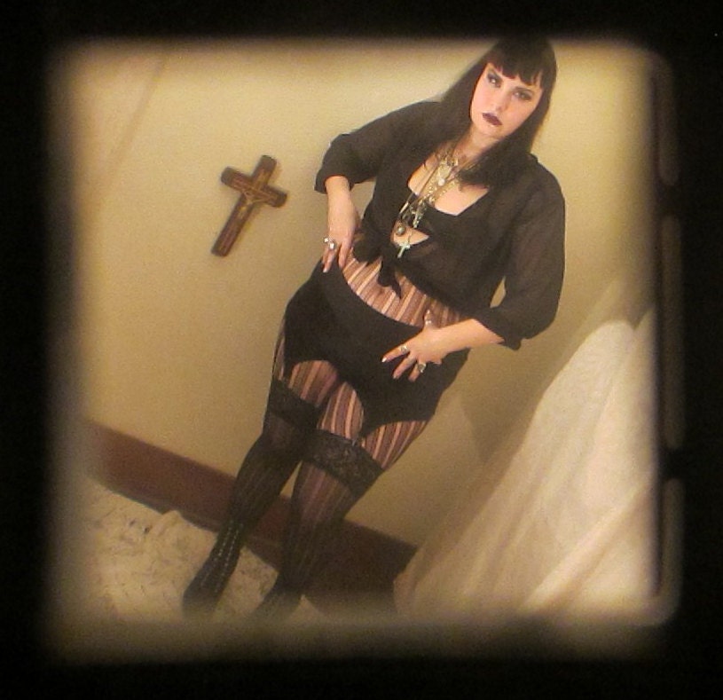 LIMITED EDITION Black Crushed Velvet Garter Shorts
