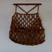 Vintage 70's Moroccan Woven Farmer's Market Hand Bag with Wood Handles Great for the Beach
