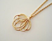 Gold Modern Peacock Feather Pendant Necklace- Also Available in Silver, Multi Layer Fan Necklace,Bridal Jewelry