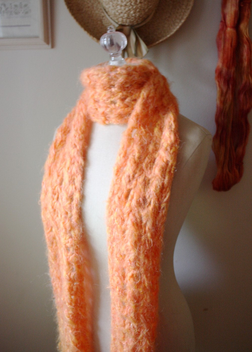 Knitting Pattern / Chunky Lace Scarf / PDF DIGITAL DELIVERY - phydeauxdesigns