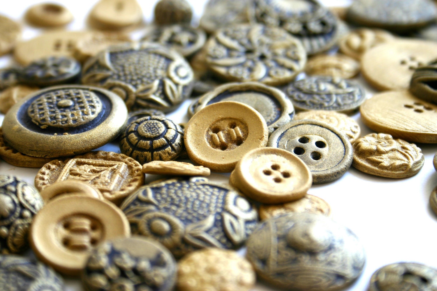 Edible Chocolate Candy Brass Buttons (Antique Inspired)  Order of 50