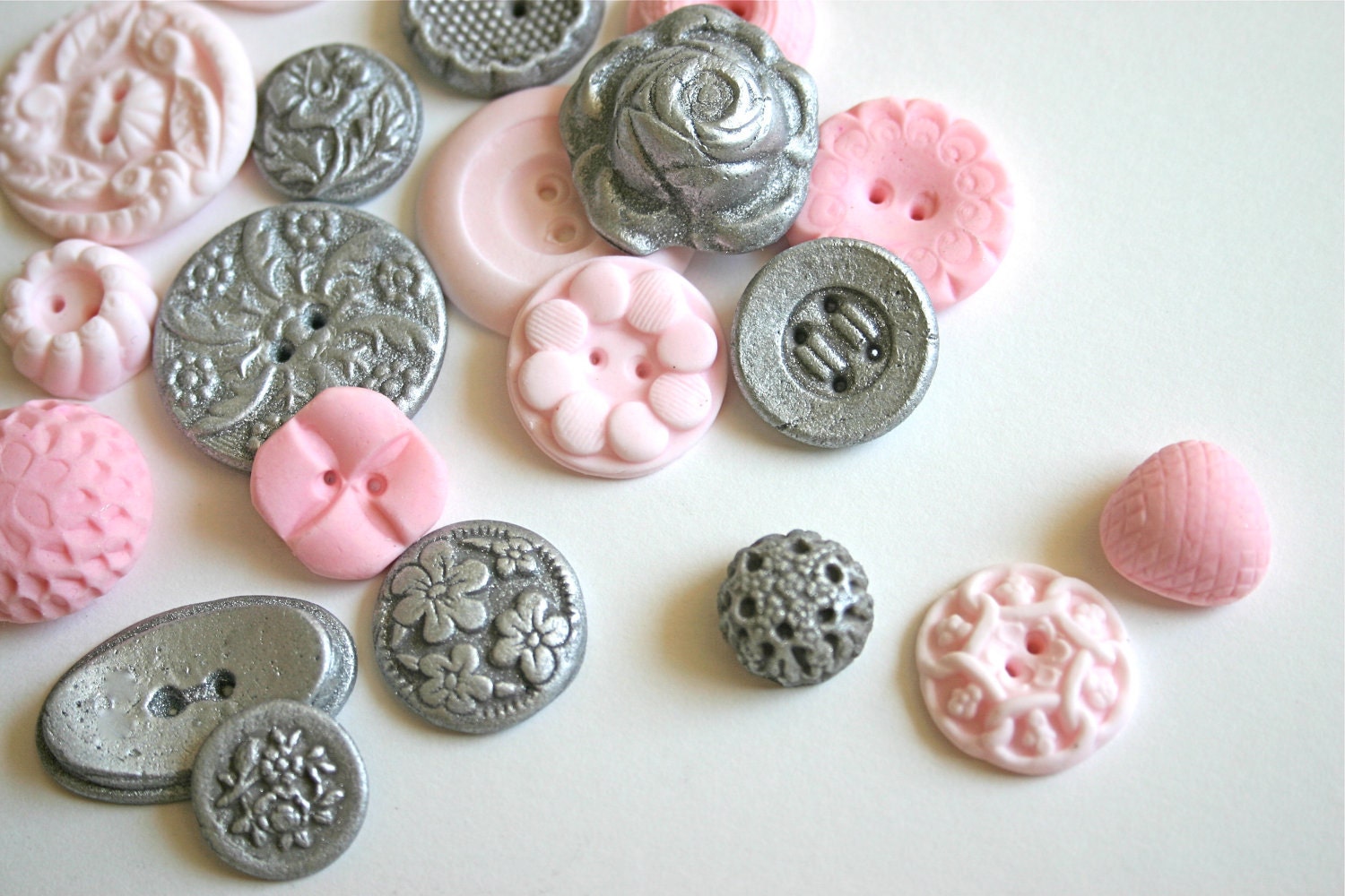 Edible Candy Buttons 250 mix of Silver and 1 other Custom Color of your choice, in 3 ombre shades