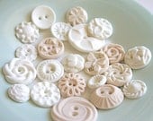 Edible Vintage Vanilla Candy Buttons 65 as pictured, plus more styles -by Andie's Specialty Sweets