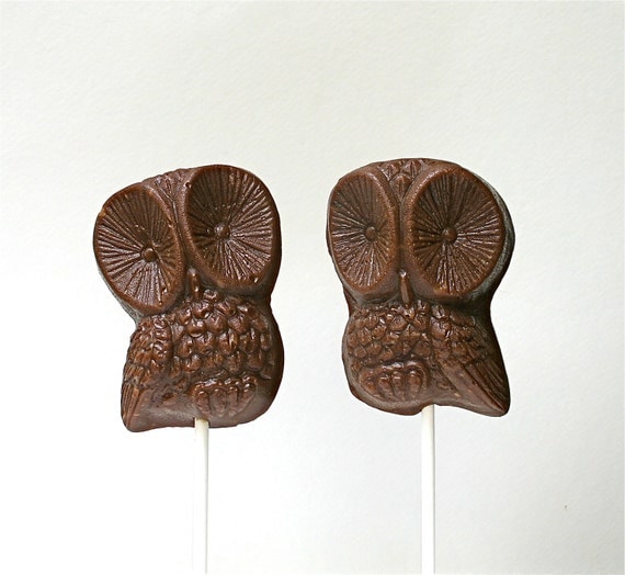 Dark Chocolate Toffee, Wise Owl Pops. "12" of a feather.