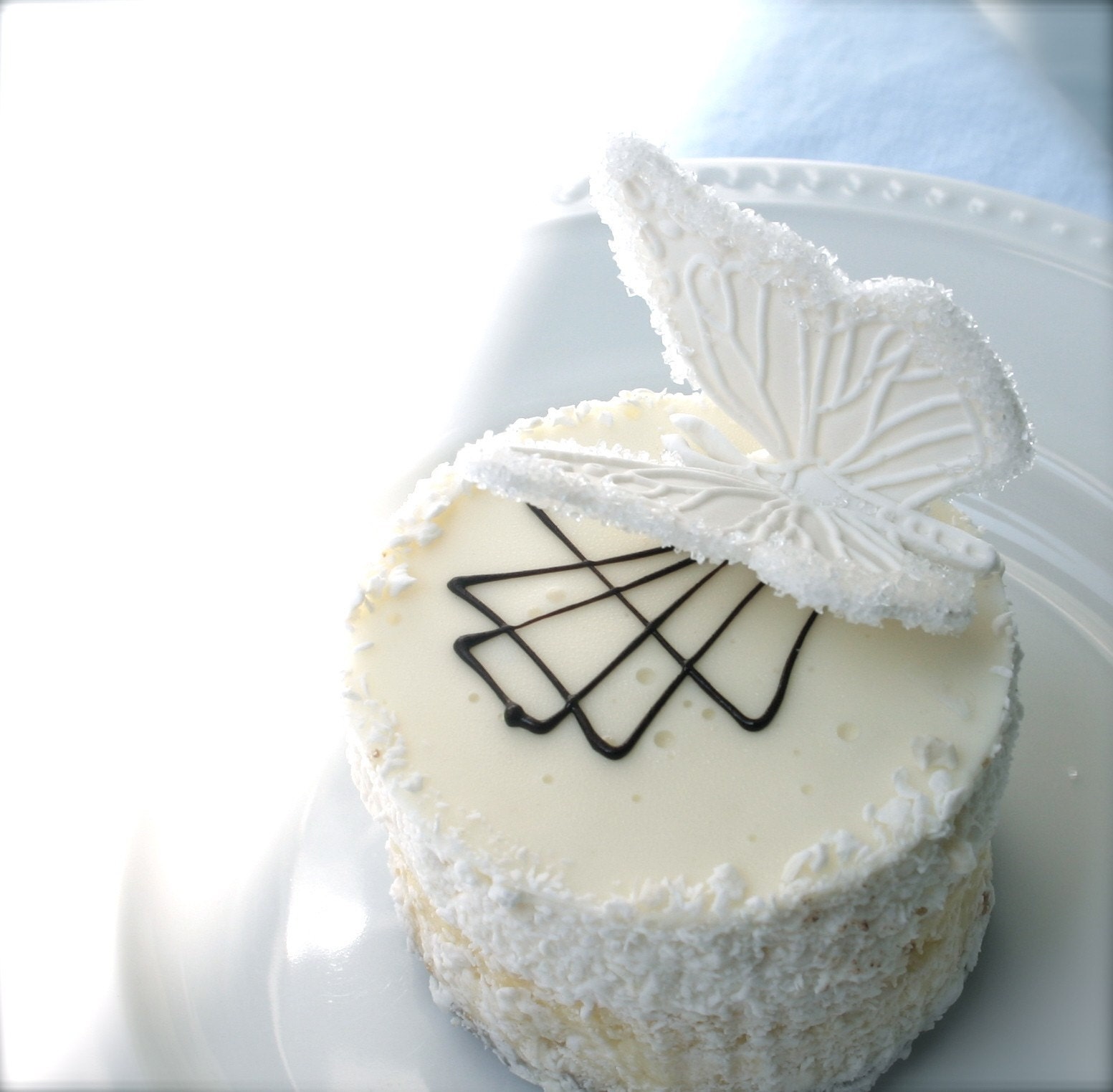 Edible White Sugar Butterflies 10