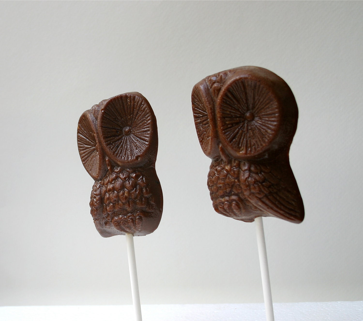 Dark Chocolate Toffee, Wise Owl Pops. "12" of a feather.