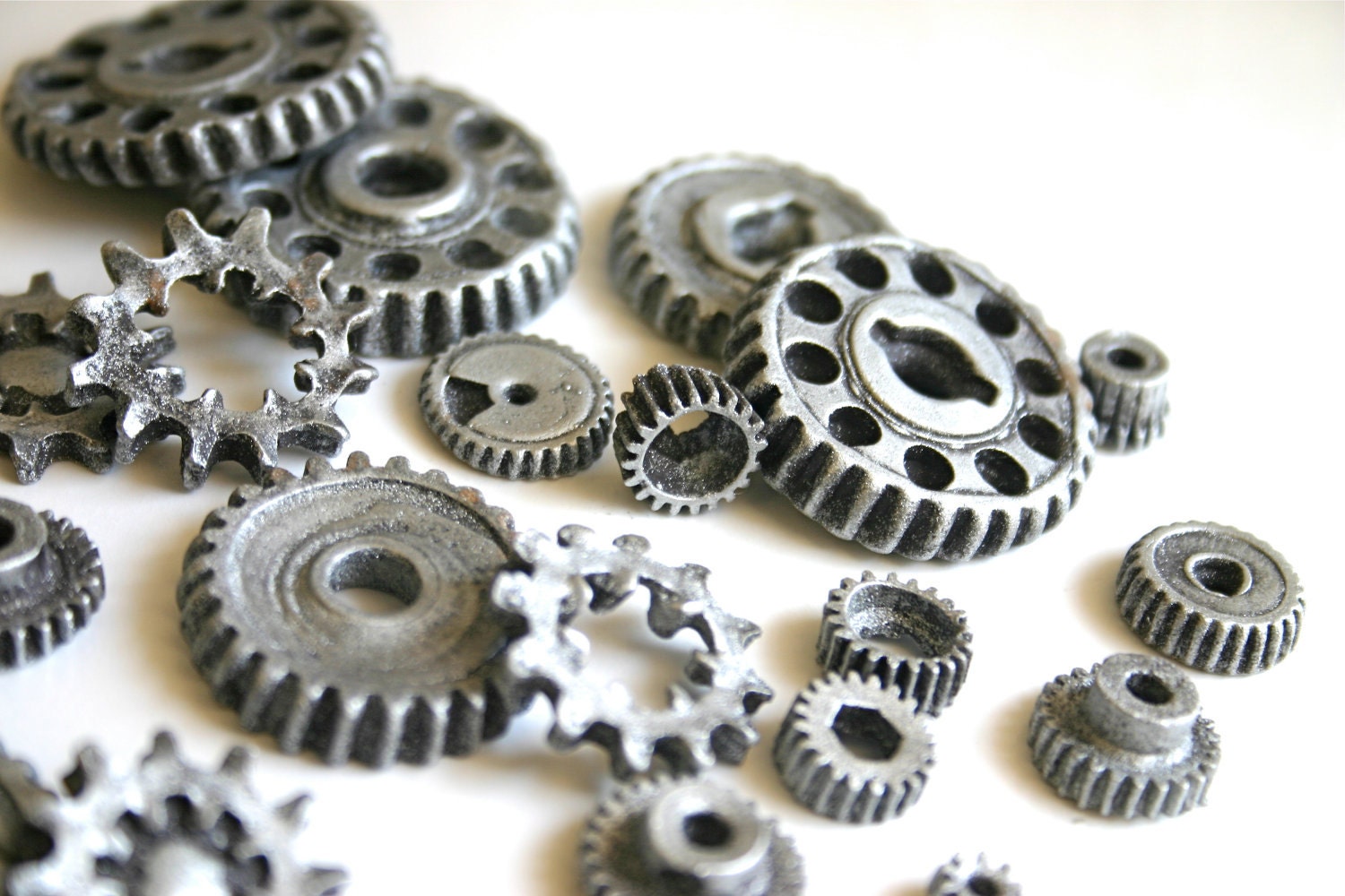 Edible Chocolate Candy Gears 50 unique VEGAN edible embellishments or stand alone candy -by Andie's Specialty Sweets