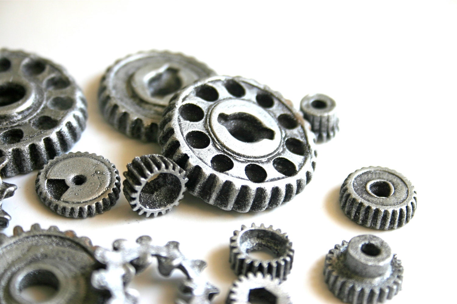 Edible Chocolate Candy Gears 100 unique VEGAN edible embellishments or stand alone candy -by Andie's Specialty Sweets