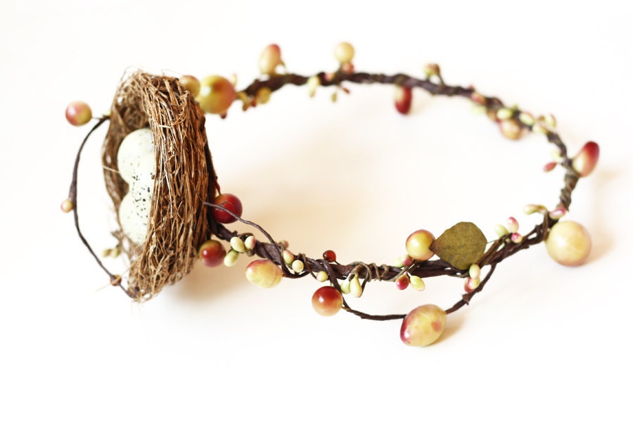 where are the love birds hair crown // woodland collection