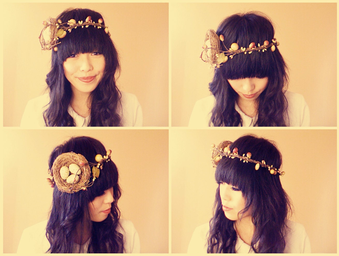 where are the love birds hair crown // woodland collection
