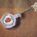 perfume bottle necklace - clear white (16k gold plated chain)