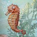 Original Painting on Canvas Seahorse