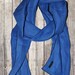 Royal Blue Linen Scarf