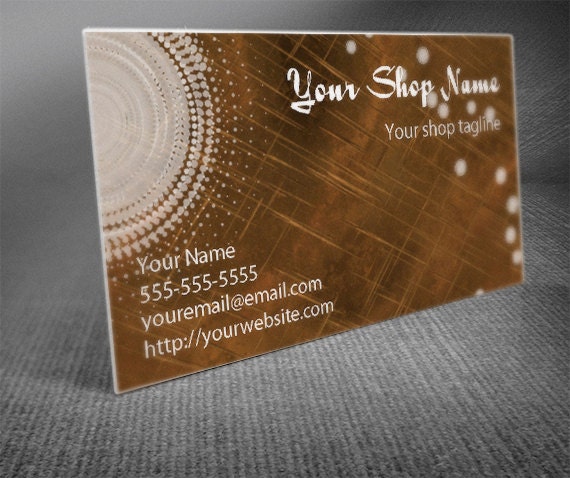 Editable Business Card - Rust Bright Batik - Easy To Edit Yourself - Printable PDF