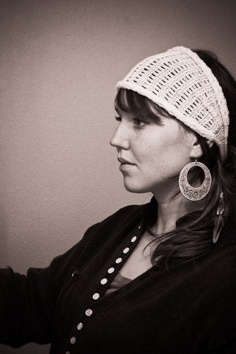KNITTING PATTERN Lacy Head Wrap Ear Warmer PDF