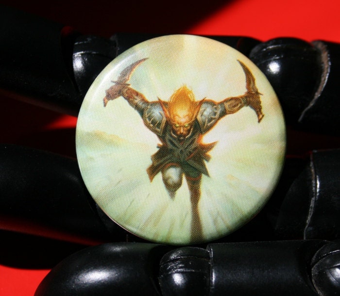 Warcraft Button - Horde Blood Elf Rogue 1.5" Badge