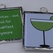 Soldered Glass Art Pendant - Two Sided: Margaritas - not just for breakfast anymore