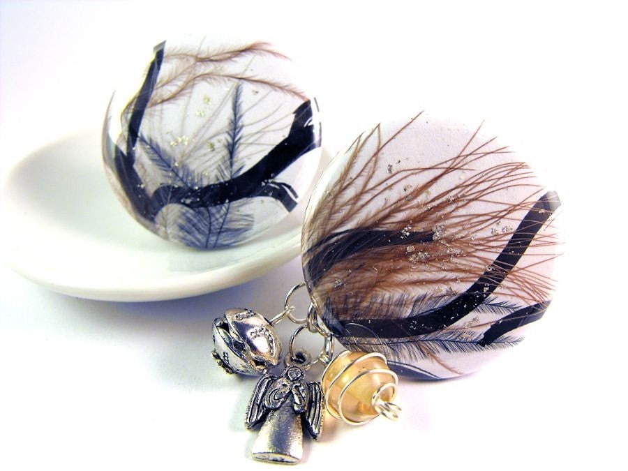 Pinback buttons, badges- Words of Wind (set of 2), Original Design, OOAK