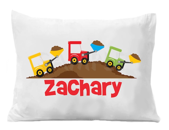 Bulldozer Digger Personalized Pillow Case Il_570xn