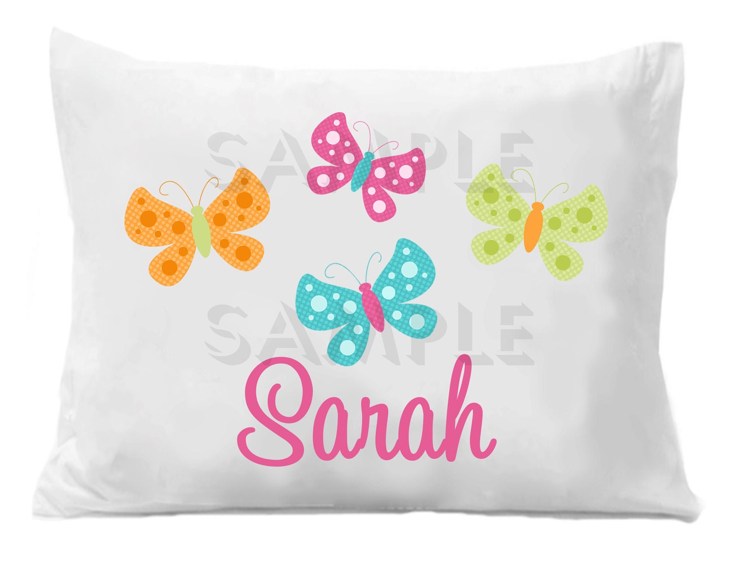 Butterfly Personalized Pillow Case Personalized Pillowcase Il_570xn