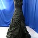 Black Wedding Dress in Taffeta Custom Made