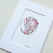 Red Scallop - Mix & Match Mini Print - Watercolor Fine Art Print - Archival - Beach House - Bay Scallop - Summer