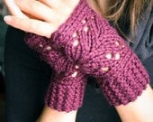 KNITTING PATTERN PDF File - Lacefield Knit Fingerless Mitts