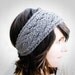 Lacefield Knit Lace Headband - Storm Grey Merino Wool