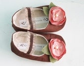 Baby Girl Shoes Toddler Girl Shoes Soft Soled Shoes Spring Shoes Summer Shoes Brown Shoes Vintage Shoes Boutique Shoes Chocolate Cream