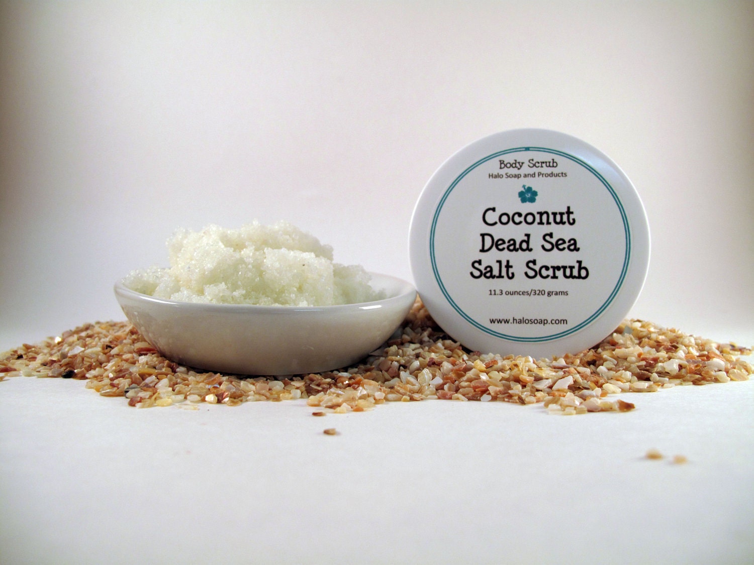 Coconut Dead Sea Salt Scrub by HaloSoap on Etsy