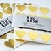 36 Gold Heart Stickers