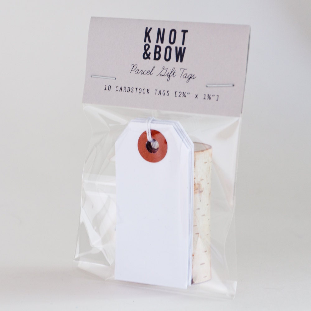 White Parcel Gift Tags / Set of 10