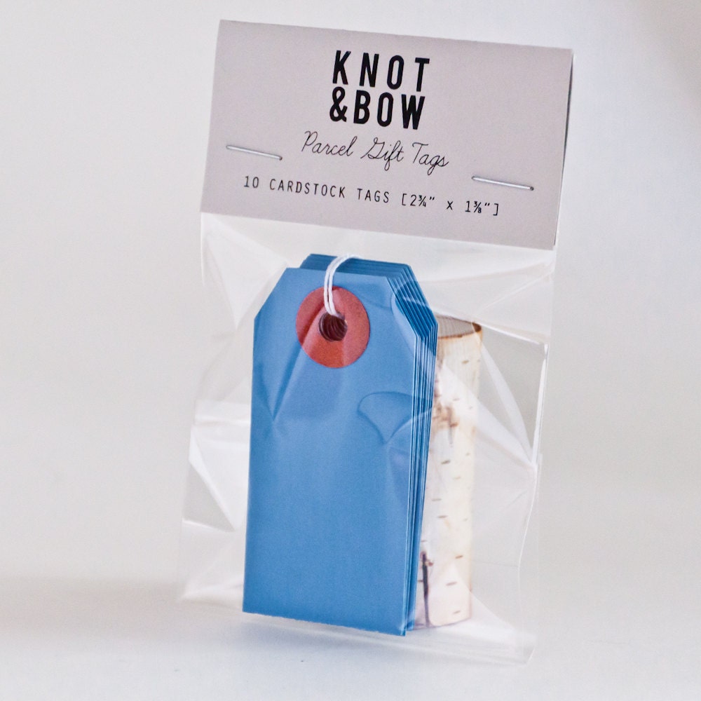 10 True Blue Parcel Gift Tags
