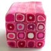 Glittery Pink Valentine Retro Cane - Handmade Polymer Clay Cane