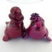Beach Wedding Cake Topper, Bride and Groom, Wine and Magenta