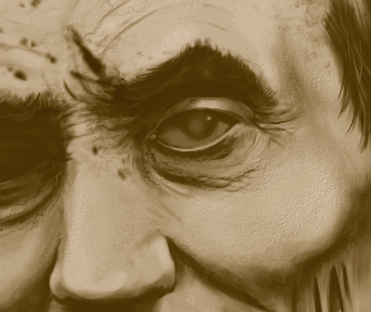 Zombie Abraham Lincoln Print 8.5x11