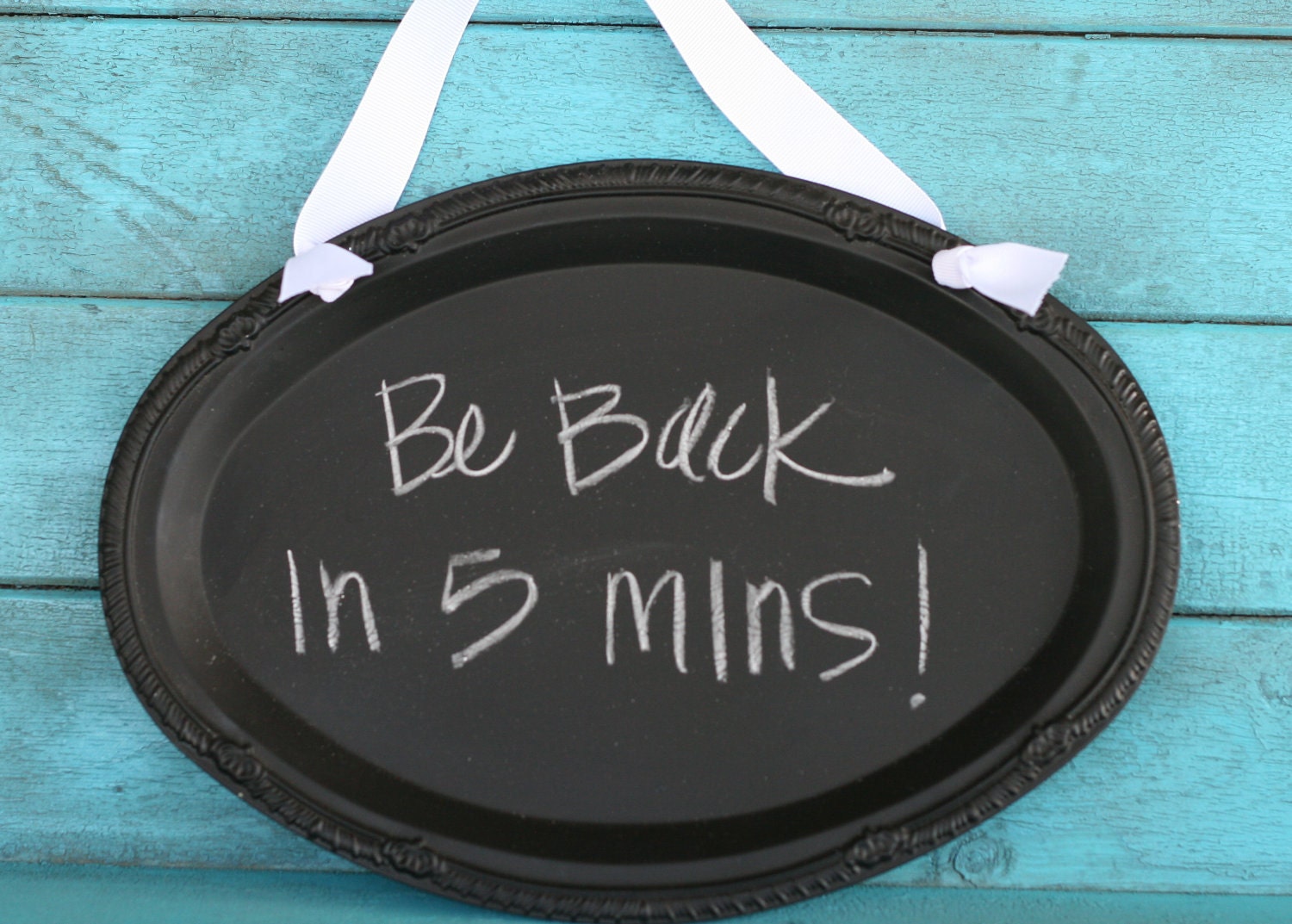 MAGNETIC CHALKBOARD SIGN.  So many possibilities.  Customizable.  Your sign can say Memos or Let's Celebrate, be blank or custom