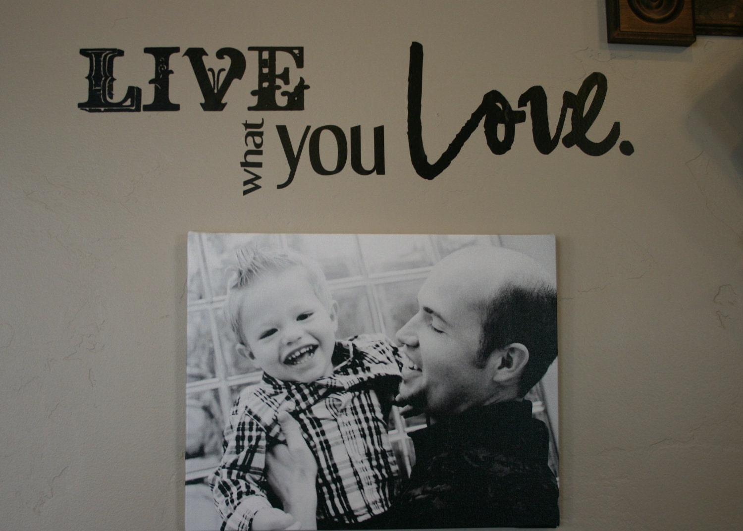 Live What You Love Vinyl Decal Home Decor