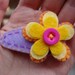 Felt Hair Clip - Yellow Floret